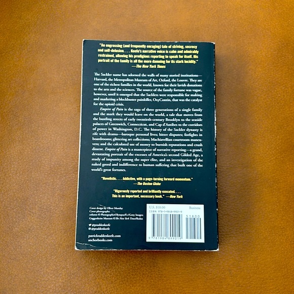 Book: Empire of Pain by Patrick Keefe Paperback. All books 3/$10! - Picture 2 of 2
